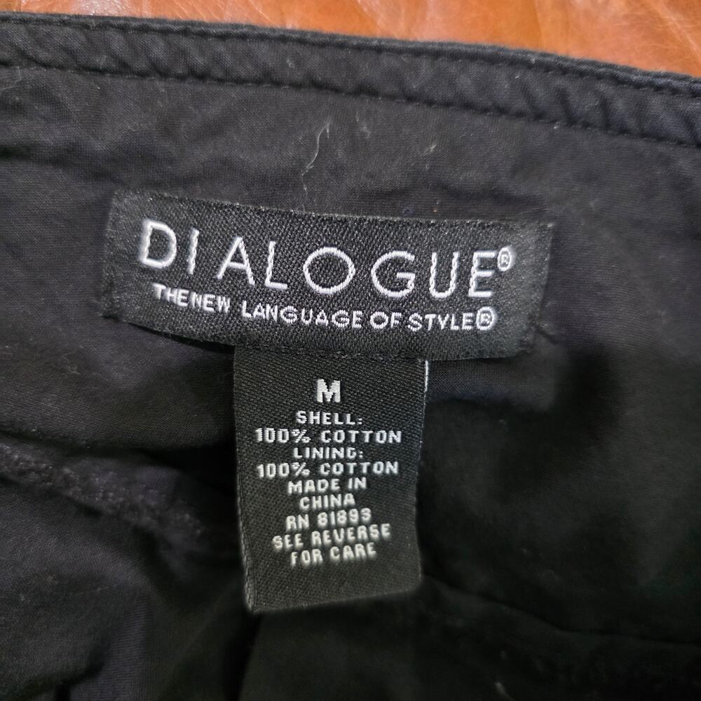 Dialogue Cotton A-Line Midi Skirt Black Size M - Picture 3 of 4